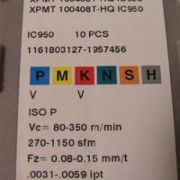 ORIGINAL 10PCS CARBIDE INSERT XPMT100408T-HQ IC950