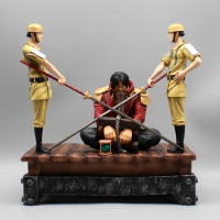 26cm Anime One Piece Roger Figure Soldiers Doll Execution Platform Gol D Roger Action Figures Statue PVC Model Collectible Toys