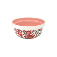 ชาม Cream/Pink Mixing Bowl Strawberry Garden  สีชมพู