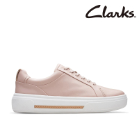 Clarks 女鞋 Hollyhock Walk 低調百搭圓頭厚底輕量板鞋 休閒鞋 增高鞋(CLF76309C)