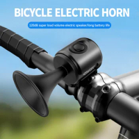 Electric Bike Horn 120DB Bicycle Bell Ring USB Recharged Bike Horn Loudly Sound Alarm Cycling Electric Bells Bicycle Accessories