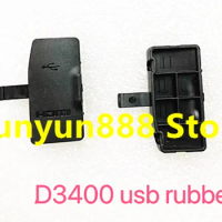 for Nikon D3400 USB Leather Side Cover Rubber