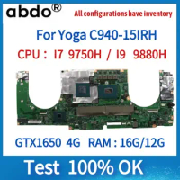 18837-1 For Lenovo Yoga C940-15IRH Laptop Motherboard. With i7/i9 9th Gen CPU and GTX1650 4g gpu，16g RAM,100% test
