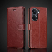 Card Holder Cover Case for Vivo iQOO Neo 9 / iQOO Neo9 Pu Leather Flip Cover Retro Wallet Phone Case Business Fundas Coque