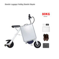 Electric Luggage Travel Riding Suitcase Folding Electric Bicycle Carry On Luggage With Wheels Boarding The Plane