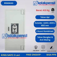 Brankas KINGSAFE 3 Laci Tahan Api | Filing Cabinet | Brankas Filling Cabinet | Brankas Kantor | Bran