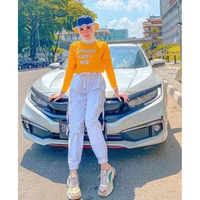 Celana Wanita Joger Celana Cargo Joger Pants Wanita L Hitam