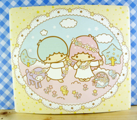 【震撼精品百貨】Little Twin Stars KiKi&amp;LaLa 雙子星小天使~雙面卡片-黃花園/綠蛋糕