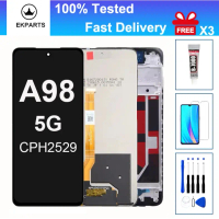 Applicable to 6.72\ LCD For OPPO A98 5G CPH2529 Display Touch Screen Digitizer Panel Assembly With F