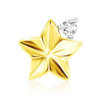 ต่างหูเพชรรูปดาว Christmas Collection สี Yellow Gold รหัสสินค้า 991E1317-SG *จำหน่ายเป็นข้าง