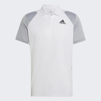 adidas 愛迪達 Club Polo 男 POLO衫 短袖上衣 運動 網球 訓練 吸濕 排汗 透氣 白灰(HB9065)