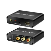 High Quality Return Channel DAC SPDIF Coaxial RCA 3.5MM HDMI-compatible Digital to Analog ARC Audio Extractor Converter