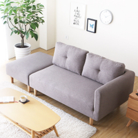 【H&D東稻家居】賽斯托日系簡約雙人+凳沙發組/3色【MODERN DECO】