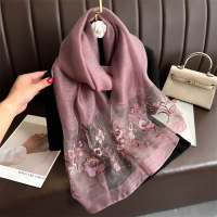 【Không hiệu quả hoàn tiền】 【Đang hot】 Khăn Choàng Cổ Lụa Cao Cấp Tơ Tằm Thêu Tay Họa Tiết Sang Trọng