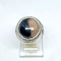 cincin kelor yin yang / batu akik kelor yinyang