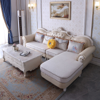 歐式沙發組合小戶型現代簡約客廳整裝轉角L型貴妃可拆洗布藝沙發