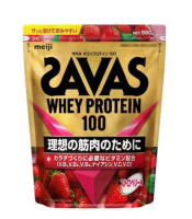 (到期日=2/27)Meiji Savas 乳清蛋白 100 (草莓味) 980克，蛋白分子肽分離乳清蛋白粉健身健美肌肉營養大隻能量飲士多啤梨  (平行進口)30792  