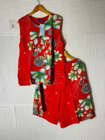 Setelan maxi 77 kencana ungu label biru - Stelan kulot jumbo tanpa lengan - setelan batik yukensi mo