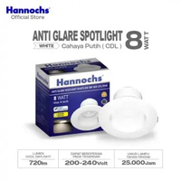 Hannochs Lampu Spotlight LED Anti Glare Spotlight White 8W IBR 36D Cahaya Putih