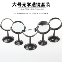 光學透鏡面鏡5件套 10cm凸透鏡凹透鏡凸面鏡凹面鏡三棱鏡