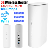 5G WiFi Routers WIFI 6 Wireless Router with SIM Card Slot CPE Extend Gigabit LAN 1800Mbps 2.4G+5.8G Wifi Modem Repeater Router