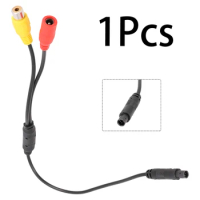 1PC Wire Harness Camera Signal Harness 4-Pin Adapter Backup Car Male To CVBS RCA Female Power Reverse Camera Hot Sale