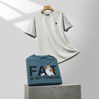 Áo Thun Nam Bigsize Cổ Tròn NTstore - UNU \Fat Is Not Problem\" | Size Đại Đến 115kg"