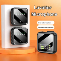 Wireless Lavalier Microphone System Bluetooth Audio Video Voice Recording Mic for iPhone Android Mobile Phone Interview Camera
