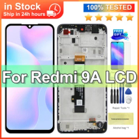6.53" Original For Xiaomi Redmi 9A 9C LCD Display Touch Screen, For Redmi 9A M2006C3LG LCD Display Replacement, with Frame