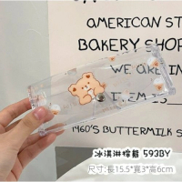 便攜式透明近視眼鏡盒（霜淇淋棕熊） 