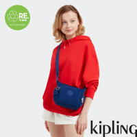 【KIPLING官方旗艦館】『牛角包』夏日靛青藍小巧多層側背包-GABBIE MINI