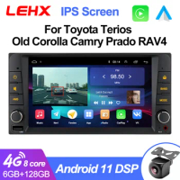 LEHX L6PRO 2 Din Android 11 Auto Car Radio Multimedia For Toyota Corolla Vios Crown Camry Hiace Previa RAV4 Carplay Stereo gps