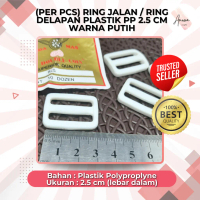 (PER PCS) RING JALAN / RING DELAPAN PLASTIK PP 2.5 CM WARNA PUTIH