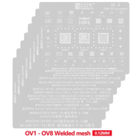 Reballing Stencil Template OV1 - OV9 for OPPO VIVO Huawei XM CPU SM7250 MT6855Z A11 A52 K3 RENO2 R17Pro U5X Welded MeshAMAOE BGA