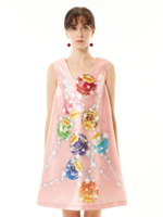 เดรสผู้หญิง รุ่น WRIGLEY DRESS สีชมพู