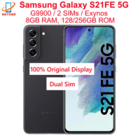 Samsung Galaxy S21 FE S21FE 5G Dual Sim G9900 6.4" AMOLED 128/256GB ROM RAM 8GB Exynos NFC Original Unlocked Android Cell Phone