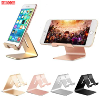 Aluminum Metal Mobile Phone Holders for Desk Handphone Stand Charger Dock Station for IPhone Samsung Huawei Smartphone Support