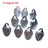 10PCS/Lot KSD301 / KSD302 75 C NC 250V 16A Ceramic Temperature Switch 75 Degree Normally Closed Fixed Ring Bent Foot
