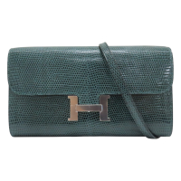 【二手名牌BRAND OFF】HERMES 愛馬仕 O6 帝綠 Lizard 蜥蜴皮 Constance Togo 肩背包 B刻