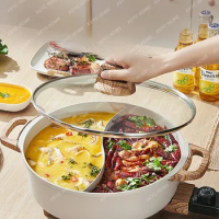 Electric Hot Pot Household Two-Flavor Hot Pot Multi-Functional Electric Cooker Cooking Non-Stick Pan