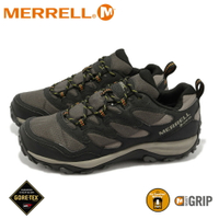 【MERRELL 美國 男 WEST RIM SPORT GORE-TEX登山鞋《黑/棕石綠》】ML036781/健行鞋