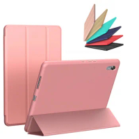 Tri-fold Flip Stand Smart Case For Huawei Mediapad M6 8.4 inch VRD-AL09 VRD-W09 2019, PU Leather Ultra thin Magnetic Tablet Case