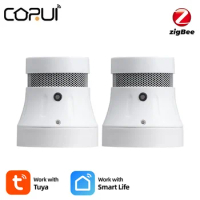 CORUI Tuya Wifi/Zigbee Smart Smoke Detector Security Alarm System Smart Life/tuya App Smoke Alarm Fire Security Protection