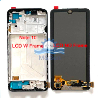 Original Amoled For Xiaomi Redmi Note 10 M2101K7AI/AG LCD Display Frame Touch Panel Digitizer For Redmi Note 10S POCO M5S