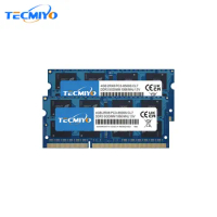 TECMIYO 2X4GB DDR3 1066 MHz SODIMM Laptop Memory RAM DDR3 1.5V PC3-8500S Non-ECC - Blue