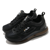 Fila 休閒鞋 J327V 運動 男鞋 基本款 氣墊 舒適 避震 簡約 穿搭 黑 白 1J327V081