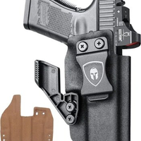 GIock 17 Holster IWB Kydex Holsters Leather inside Fit Glock17/19/19X/26/44/45 Gen(1-5) &amp; Glock 23/32 (1-4) Optics Cut &amp; Claw