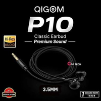 QIGOM P10 HIFI Earphones Flathead, 15.4MM 32ohm 116dB, Large-size Driver Unit, Fit Ear-canal, Wired