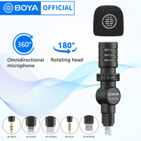 BOYA BY-M100 Wired Microphone Plug and Play Portable Audio Video Recording Mic for Camera PC Live Streaming Vlog