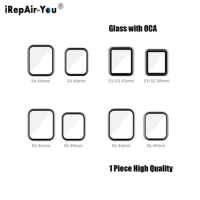 Front Glass Lens with OCA For Apple Watch Series 2 3 4 5 6 7 8 S4 S5 S6 S7 S9 38/42/40/44/41/45mm Touch Screen Outer Panel Cover